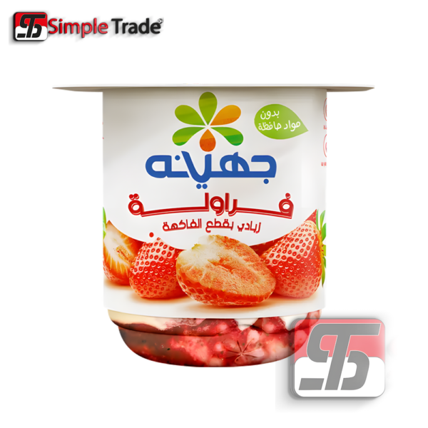 زبادى جهينه فراوله قطع